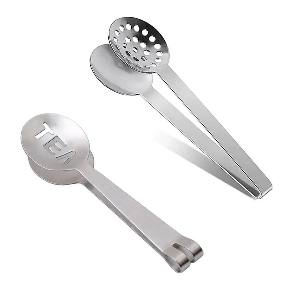 

1pcs Reusable Steel Tea Bag Tongs Teabag Squeezer Strainer Grip Leaf Strainer Spoon Holder Metal Clip Sugar Tea H7S5
