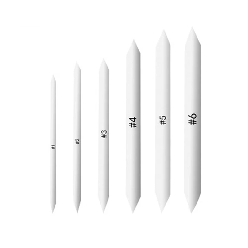6pcs white 3 шт./компл. белый смешивания палец Tortillon 3 размера художественный Рисунок граффити инструменты для рисования Профессиональный школьные товары для рукоделия - Цвет: 6pcs white