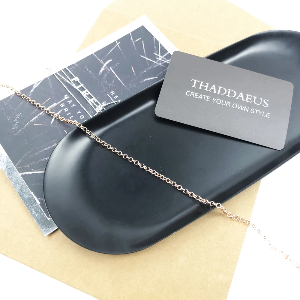 

Round Belcher Chain Necklace,2017 Brand New Strand Fashion Jewelry Europe Style Rose Gold Bijoux Gift For Men Women