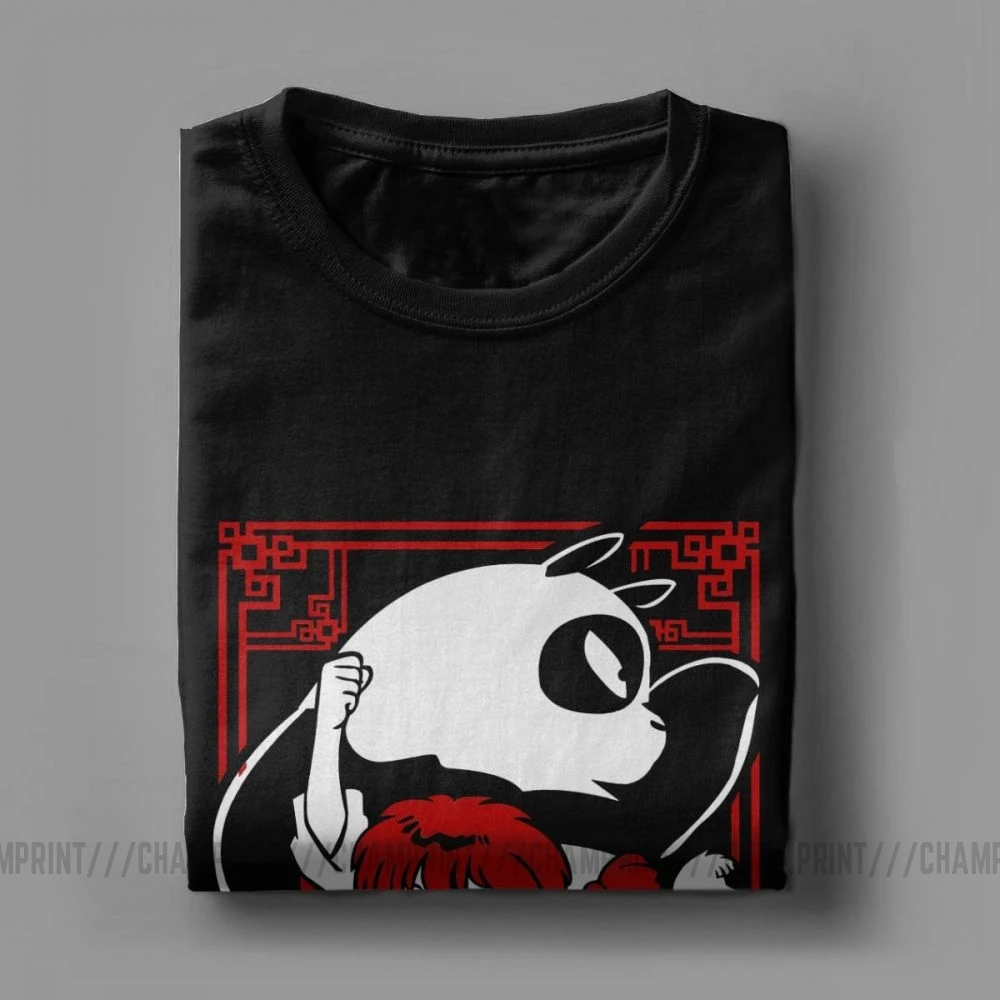 Ranma 12 Мужские футболки Аниме Манга Akane P Chan Ryoga Rumiko Martial Pig милые с пандой коротким