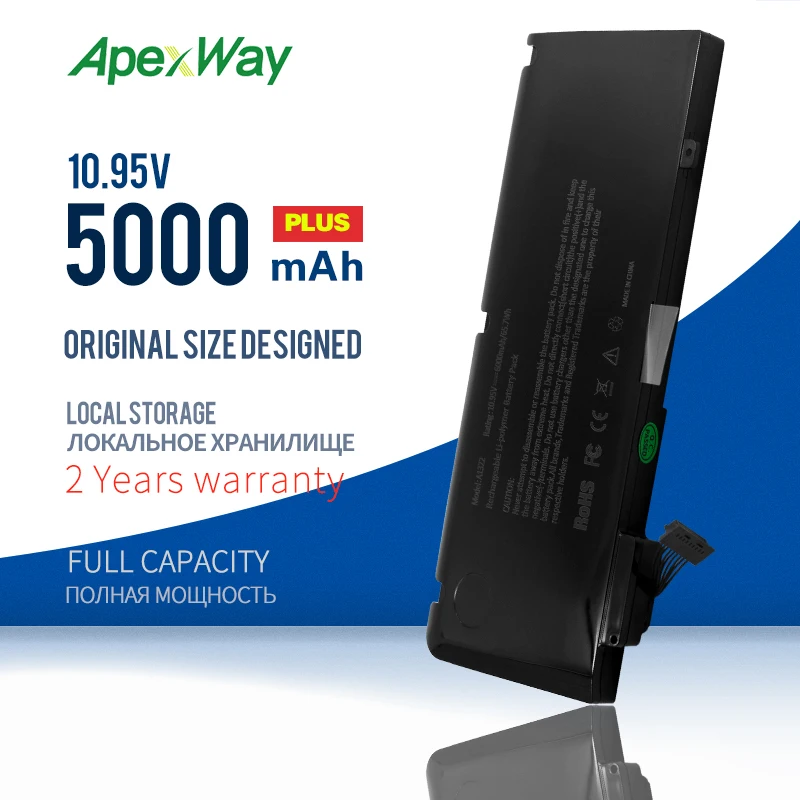 

ApexWay Новый аккумулятор для ноутбука APPLE MacBook Pro 13 "A1322 A1278 2009-2012 года MB990 MB991 MC700 MC374 MD313 MD101 MD314 MC724