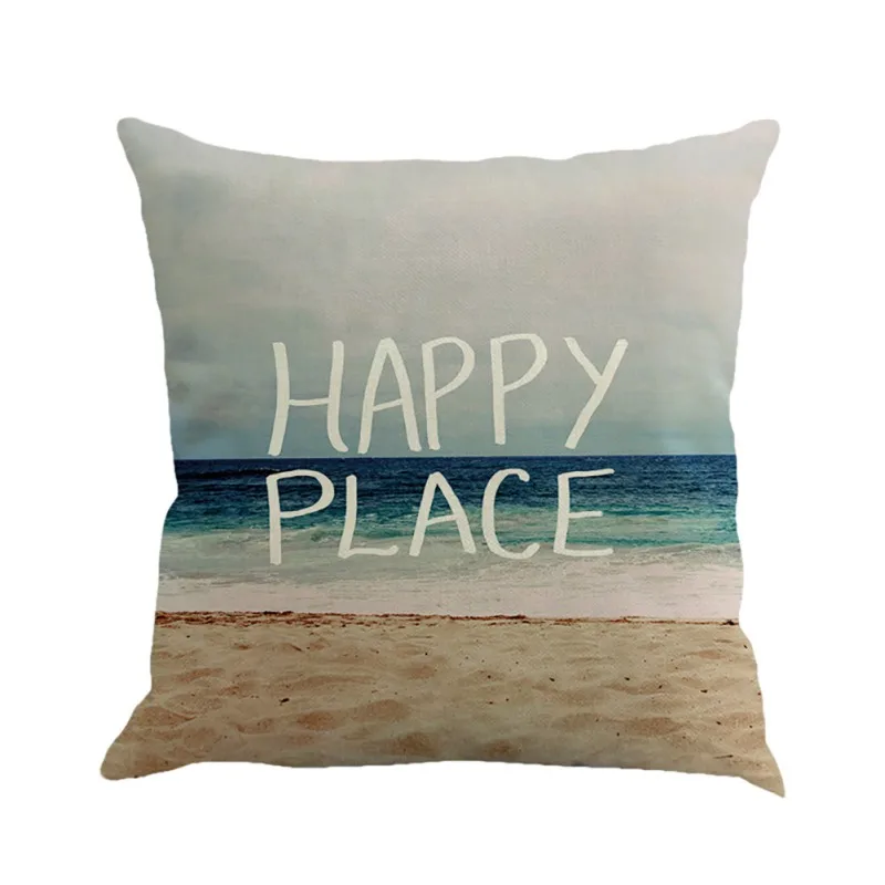 Пляжный чехол для подушки с изображением морской звезды раковины голубого