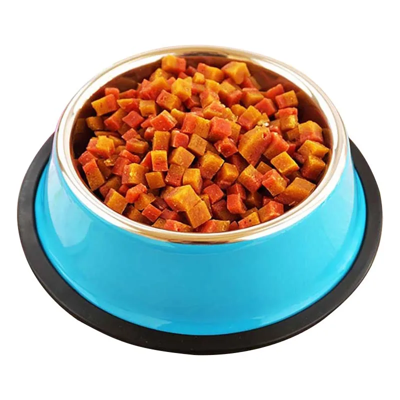 

A Variety of Sizes Easy To Carry Pets Stainless Steel Rice Bowl, Cat Food Bowl 6 Colors Non-slip Bottom Dog Basin Water Bottle