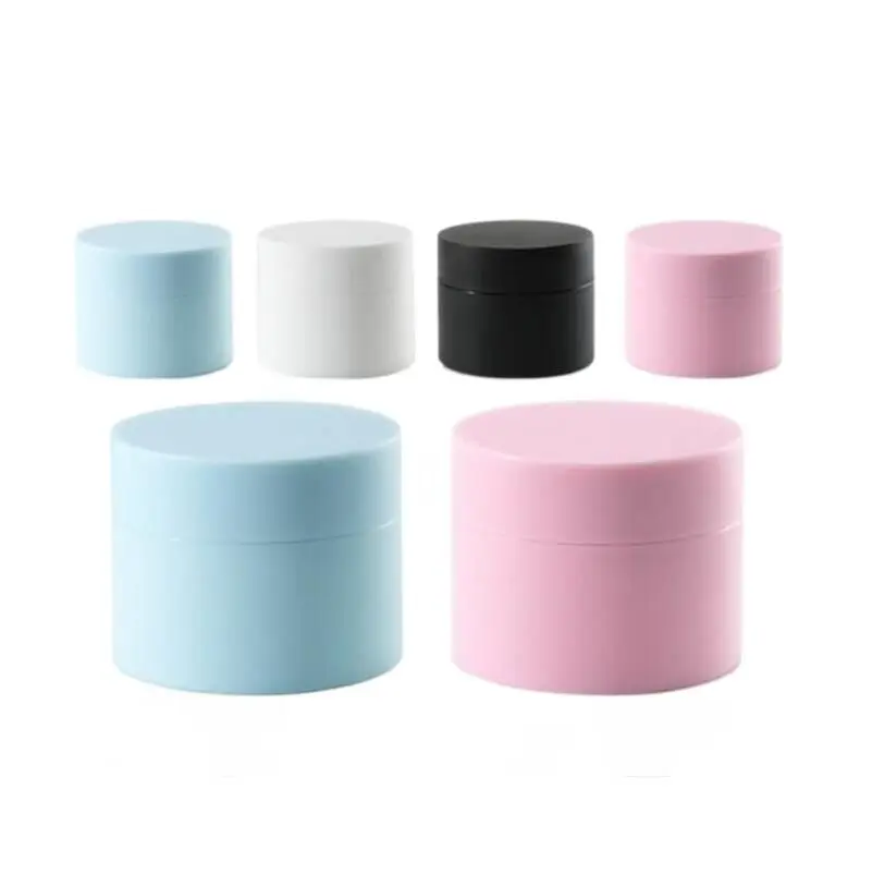Матовая черная/белая/синяя/Розовая банка для крема 30 г пластиковая