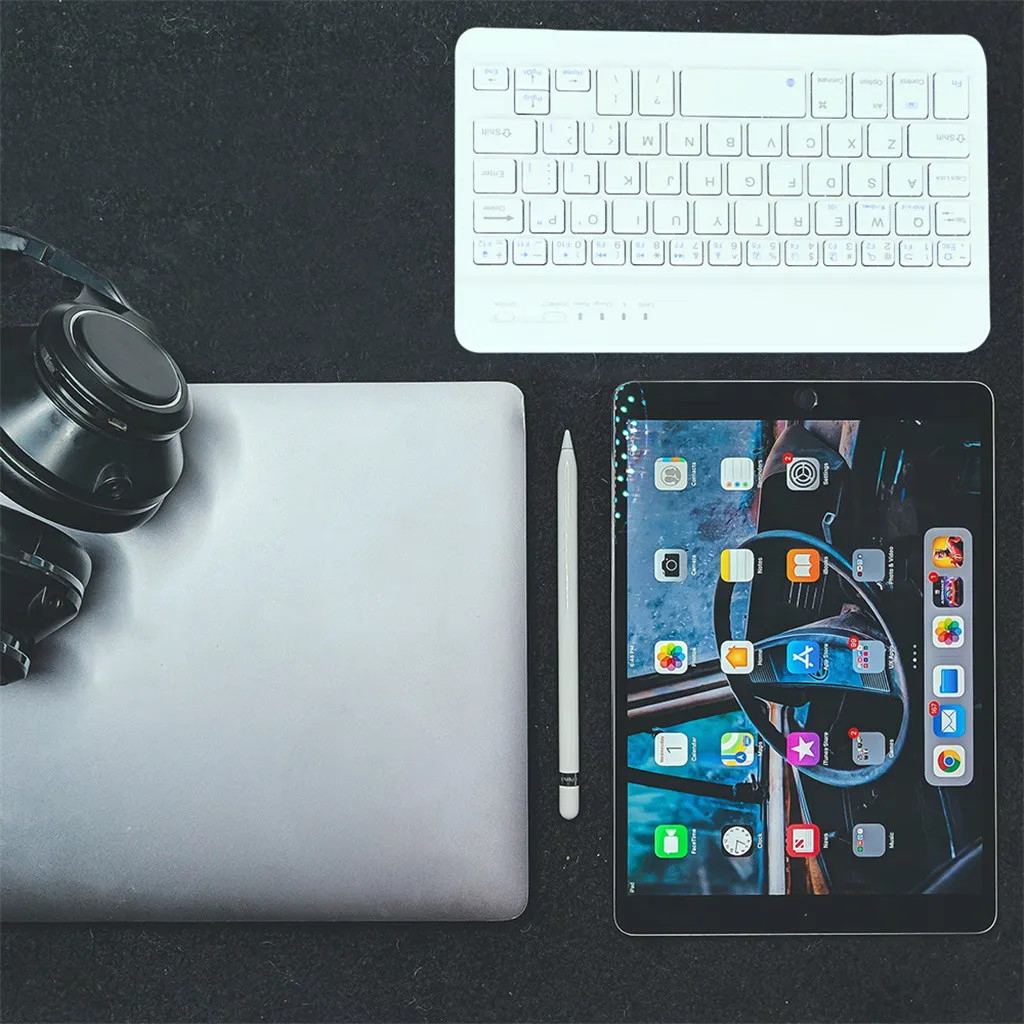Тонкая беспроводная Bluetooth клавиатура для iMac iPad Android телефон ноутбук планшет ПК