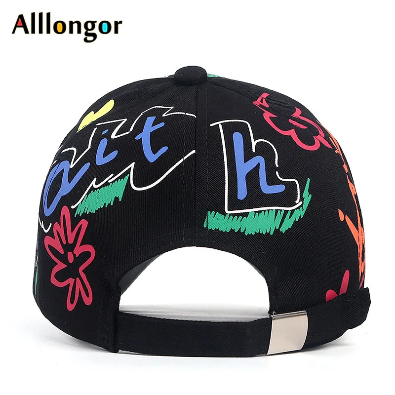 Кепка бейсболка женская с мультяшным принтом Модная хлопковая в стиле хип хоп