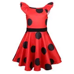 Fantasia Spandex Ladybug Costumes kids dress cosplay Christmas party girls children lady bug Zentai Suit halloween costume wig