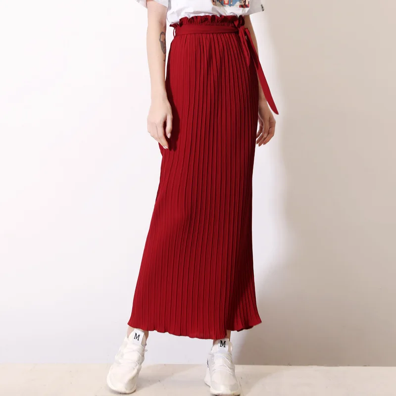 Юбка с высокой талией для женщин длинная юбка завышенной юпа мусульман Abaya Islam Maxi