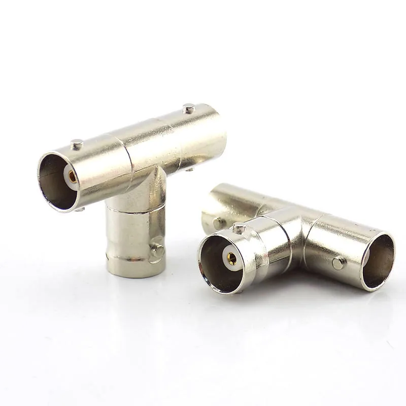 

2pcs BNC Female Connector to 2 Female BNC Coupler Splitter Plug Adapter 3-way video adapter / monito A7 W17