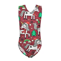 hycool christmas tree unicorn print kids one piece suit baby girls bathing suits school children student swimming wear summer