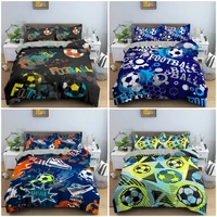 colorful football pattern bedding set microfiber duvet quilt covers with pillowcase boys bedroom king queen bedclothes 23pcs