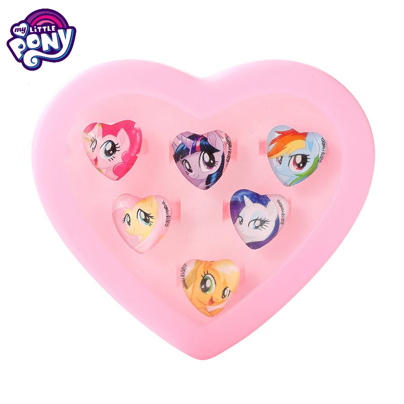 My Little Pony кольцо игрушки Парикмахерская Анна Эльза Принцесса София Белль Белоснежка девочки игрушки для Детское кольцо набор лошадь Unciron ювелирные изделия