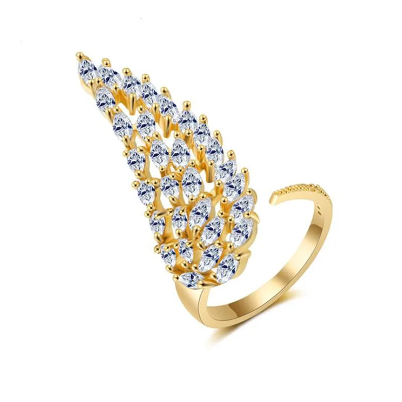 RAKOL белый цвет форма крыло Ангела полностью проложенный кубический циркон