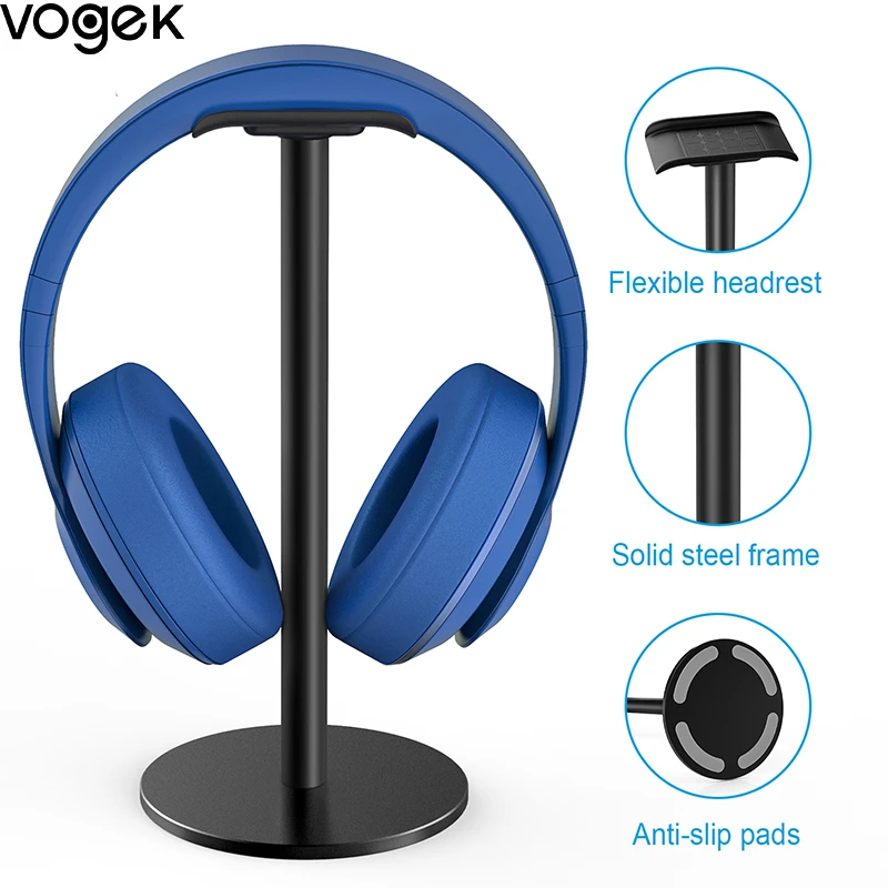 Алюминиевая Подставка для наушников Vogek нескользящая металлическая игровая