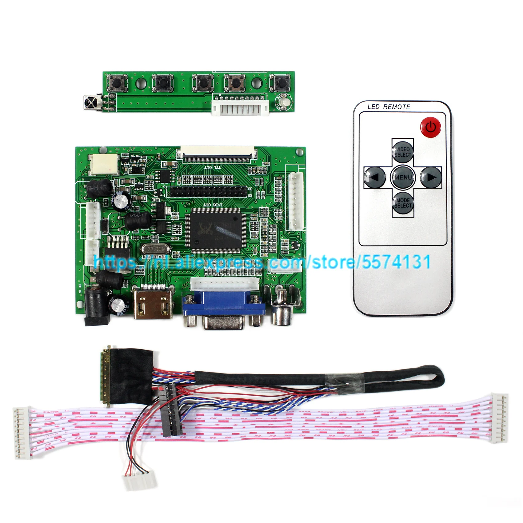 Плата контроллера с ЖК экраном HDMI VGA 2AV TTL Ondersteuning 7 дюймов 10 1 дюйма 1280x800 B101EW05 LP101WX1