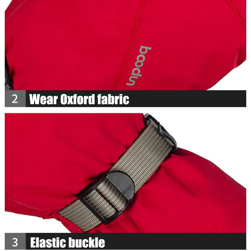 Boodun бархатные теплые водонепроницаемые зимние лыжные перчатки для женщин и