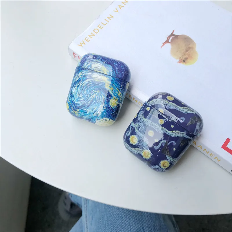 Жесткий чехол Art Van Gogh Painting для Airpods 1 2 противоударный зарядки ПК Pro Fundas|Аксессуары