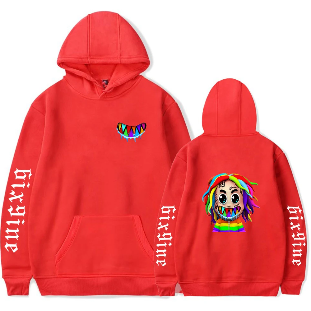 

New Fashion 6IX9INE Hoodies Men Sweatshirts Black Pullovers Long Sleeve Hooded Casual Autumn Women Harajuku Hip Hop tops
