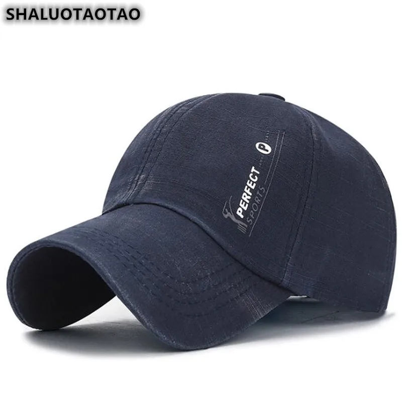 

Шапка-Снэпбэк SHALUOTAOTAO Мужская, винтажная стирающаяся бейсболка, простая модная удобная Кепка с язычком, регулируемый размер