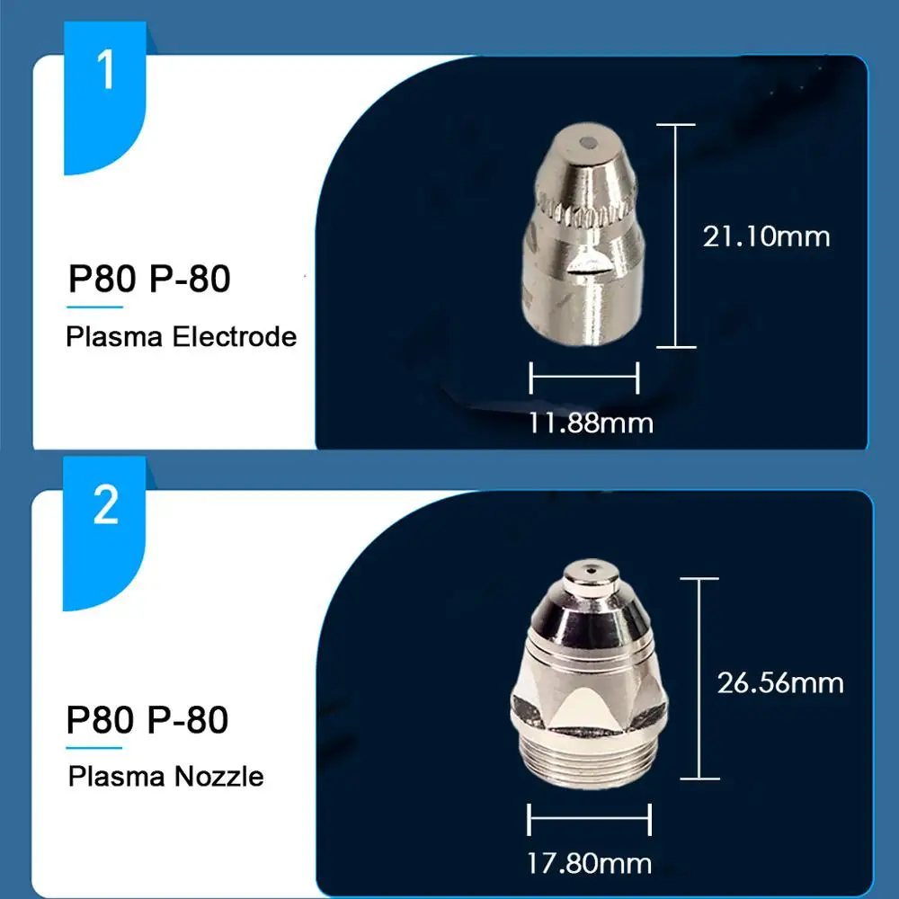 P80 P-80 Panasonic Плазменный резак фонарь Расходные гафния электрод и соплом 80 шт. в