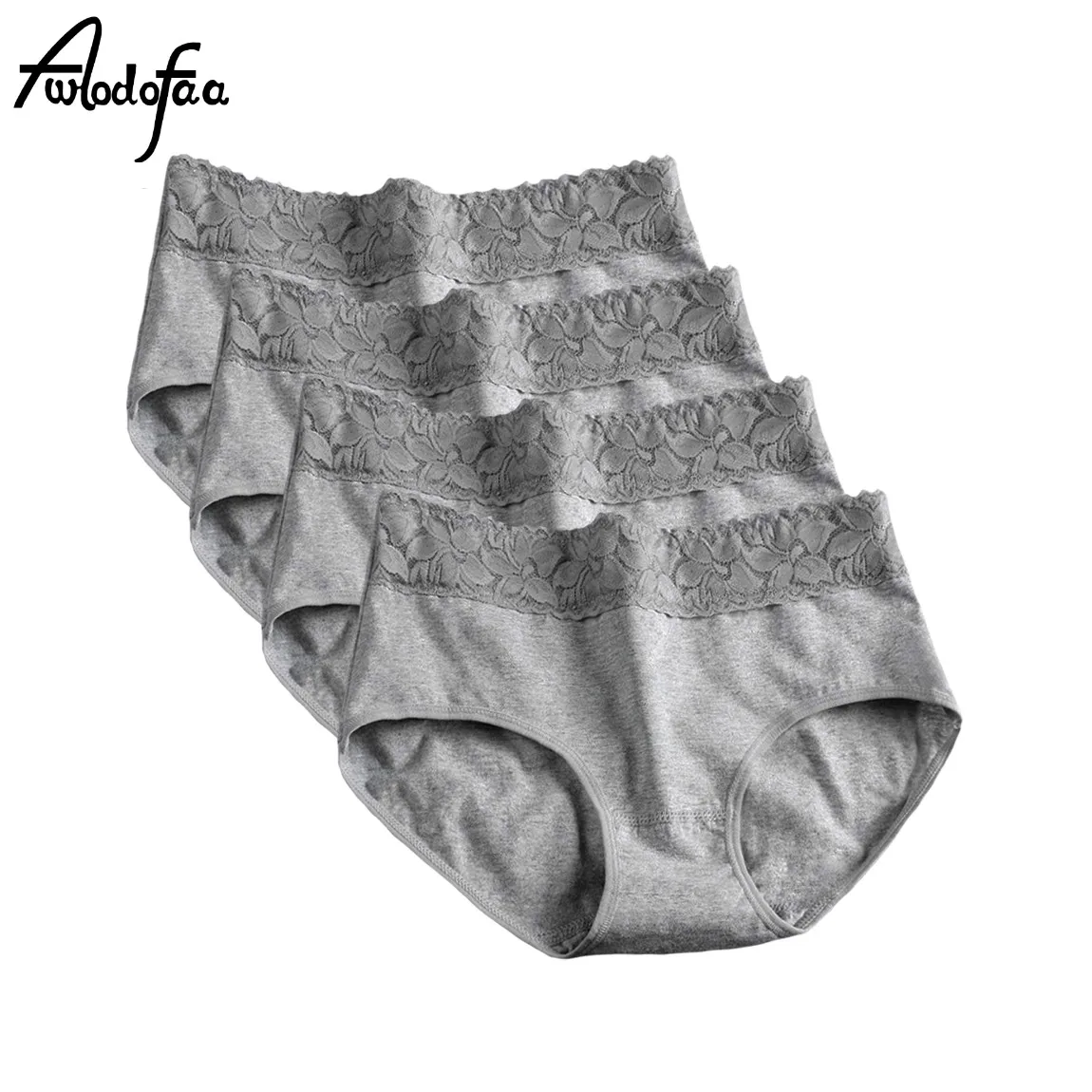 Модное женское сексуальное кружевное нижнее белье 4 шт./лот хлопковые трусики