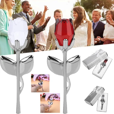 100 шт. прозрачные Искусственные цветы розы|Сувениры для вечеринок| |