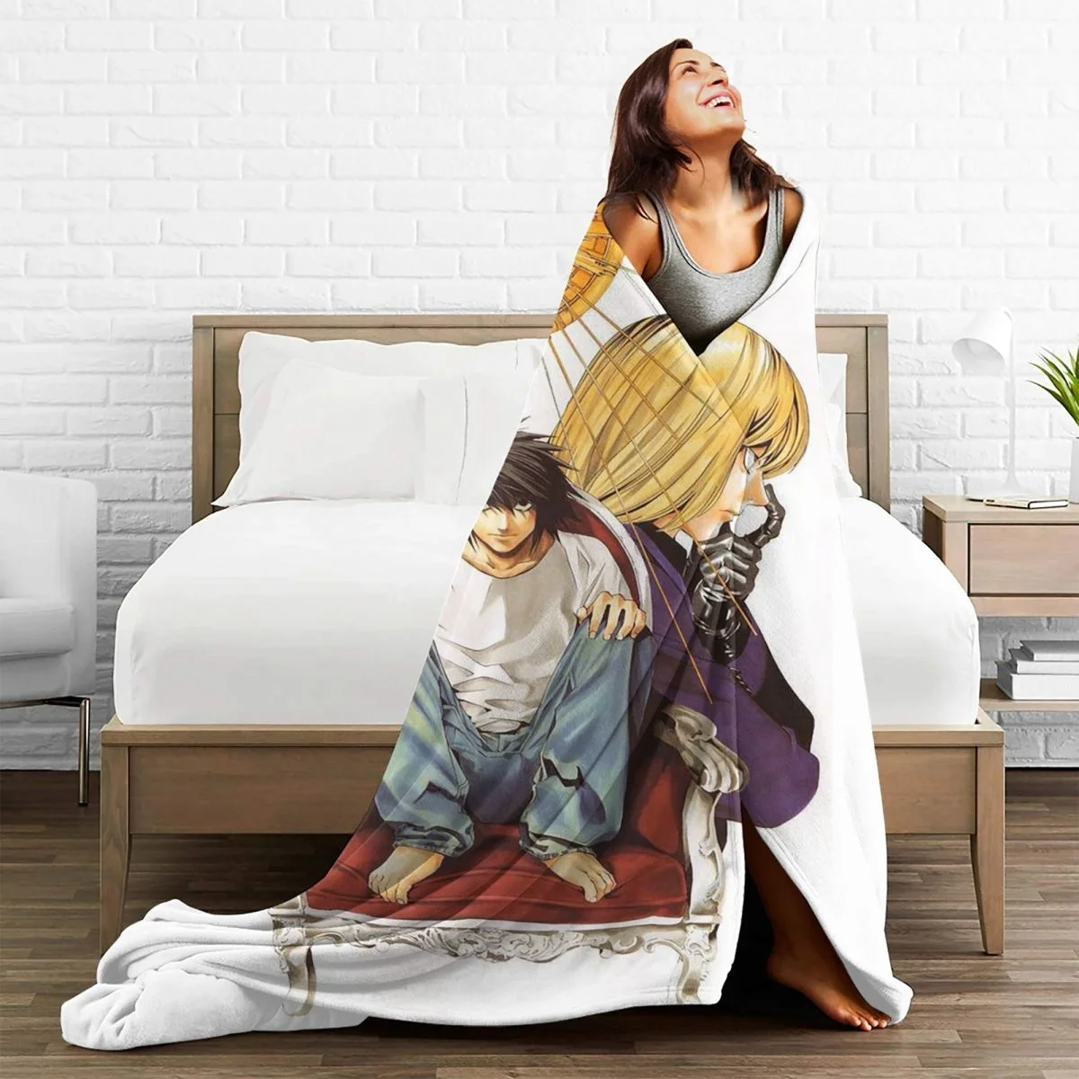 Одеяло Death Note s из кораллового флиса плюшевое зимнее Ягами легкое