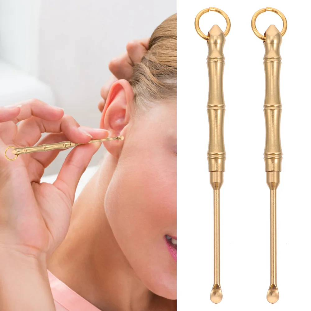 

5Pcs Portable Earwax Spoon Multifunctional Earwax Spoon Brass Toothpick