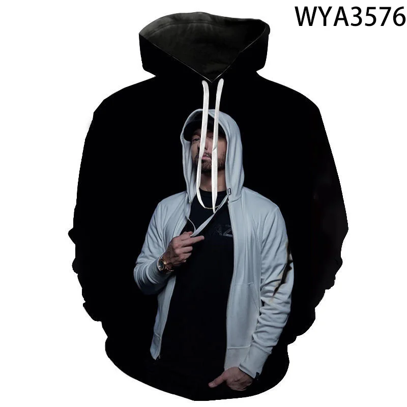 Новинка 2021 толстовки Eminem с 3D принтом крутые мужские и женские детские модные