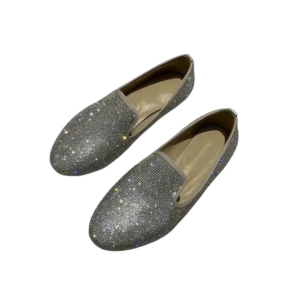 Эспадрильи женские из натуральной кожи дышащие без застежки круглый носок