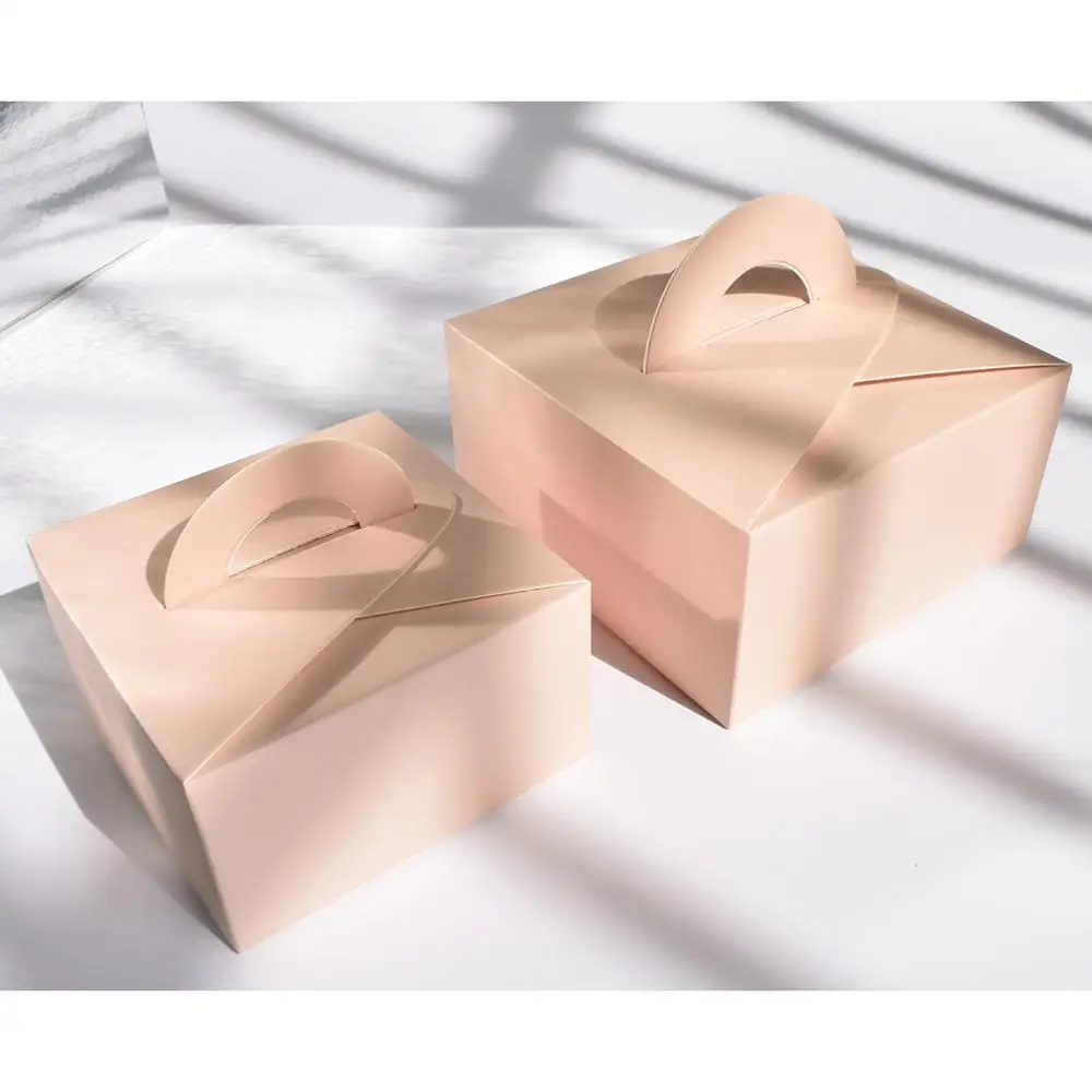 

Ручная розовая бумажная коробка для конфет, портативные упаковочные коробки, коробка для конфет, контейнер, Подарочная коробка, товары вече...