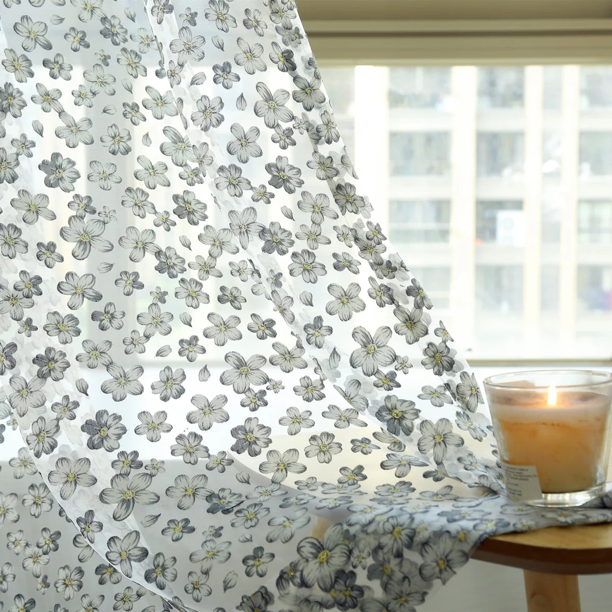 Последний 2 вида цветов белый красивый цветочный занавес для окна гостиной милые