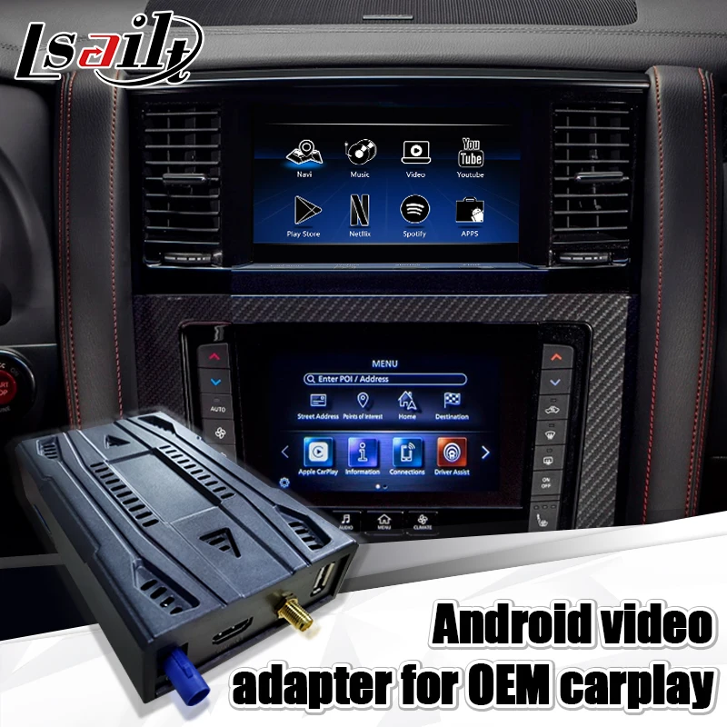 

Адаптер интерфейса для видеонаблюдения Android Youtube для Nissan патруль 2020 с OEM Carplay от Lsailt