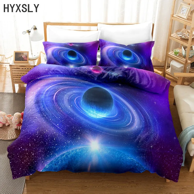 

Звездное небо космического пространства постельное белье одеяло Queen Galaxy планеты печатных постельное белье для подростков, для мальчиков с ...