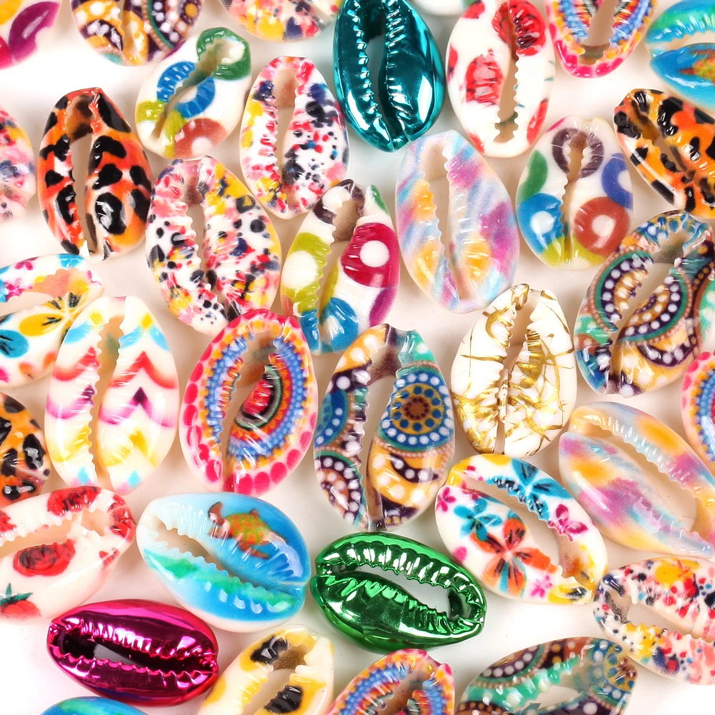 

10pcs 10-20mm Natural Shell Beads Eye Seashell Cowrie Charms Loose Beads For Jewelry Making Diy Necklace Bracelet Accessories