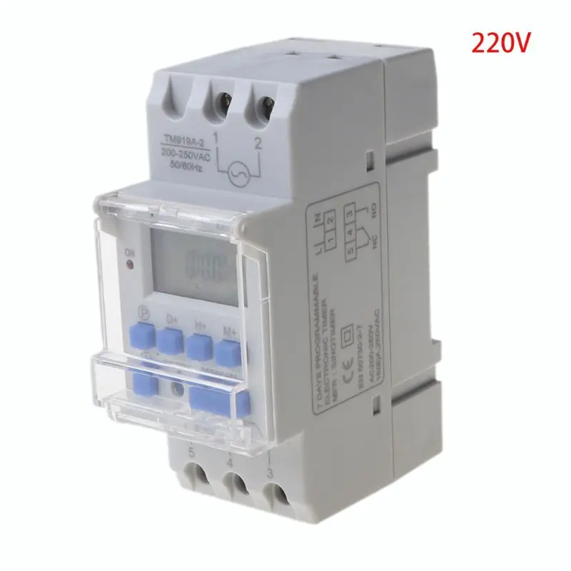 12V/24V/110V/220V din-рейку переключатель таймера электронный Еженедельник 7 дней 24 часа