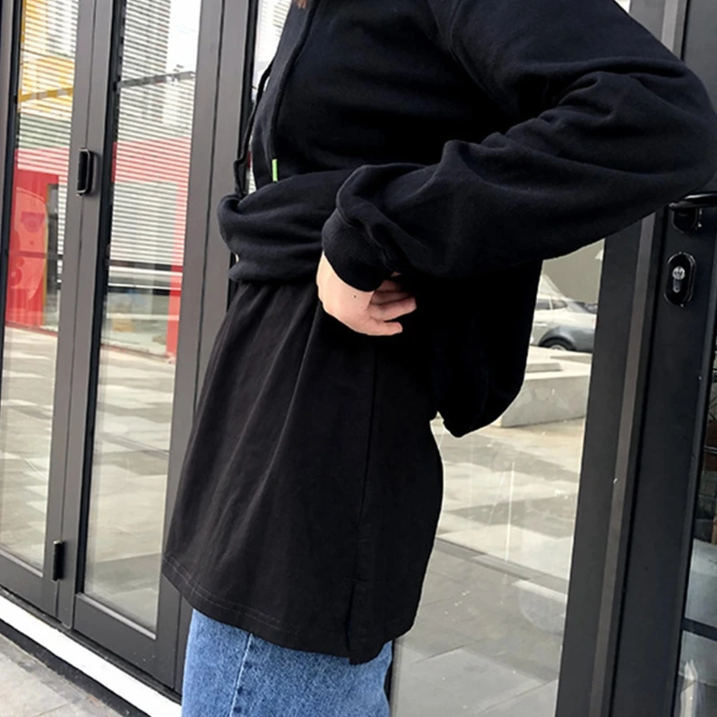 

Women Layered False Fake Hem Solid Color Elastic Detachable Pleated Skirt Side Split Decorative Sweatshirt Bottom Apron