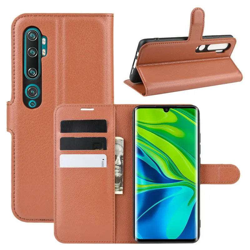 Роскошный кожаный чехол книжка для Xiaomi Mi Note 10 Note10 Pro CC9 бумажник с