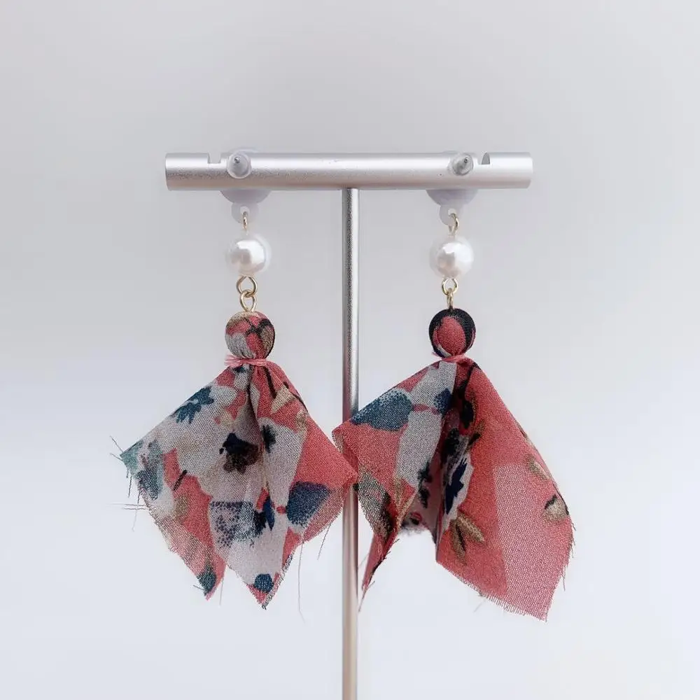 Новые серьги из железной пряжи с искусственным жемчугом Модные Ювелирные