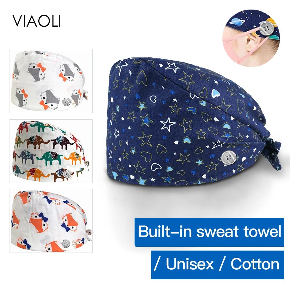 

Полотенце для пота с принтом для мужчин и женщин, эластичная Регулируемая шапка-скраб, шапка для салона красоты и домашних животных, рабочая...