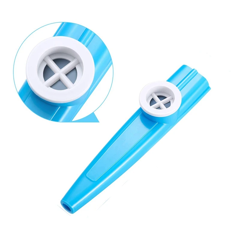 

24 Pieces Plastic Kazoos 8 Colorful Kazoo Musical Instrument, Good Companion For Guitar, Ukulele, Violin, Piano Keyboard, Great