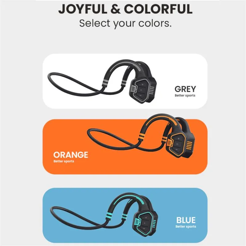 AS9 Bone Conduction Bluetooth Headphone Wireless Earphone Built In 16G IP68 Waterproof MP3 Music Player Swimming Sports Headset |