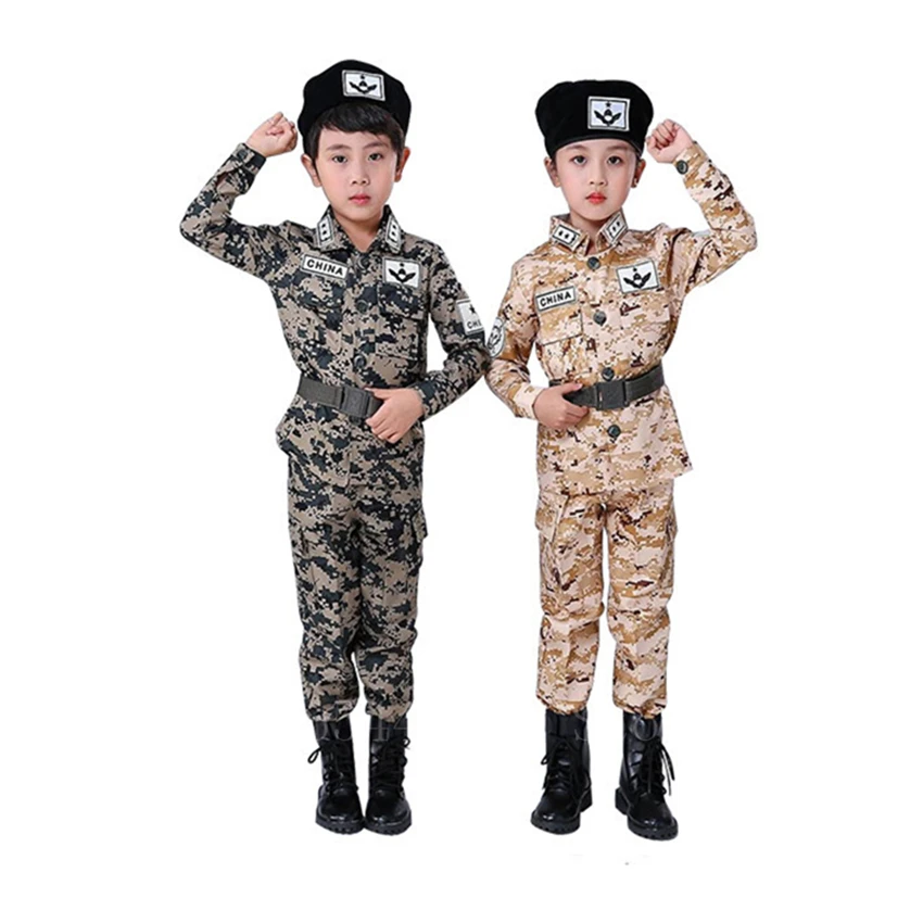 Детская Военная униформа камуфляжный тактический боевой тренировочный