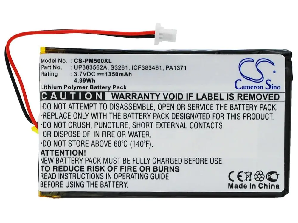 Аккумулятор Cameron Sino запасная батарея для рук M515 M500 M505 IA1TB12B1 ICF383461 LAB363562B PA1371 UP383562A 1350