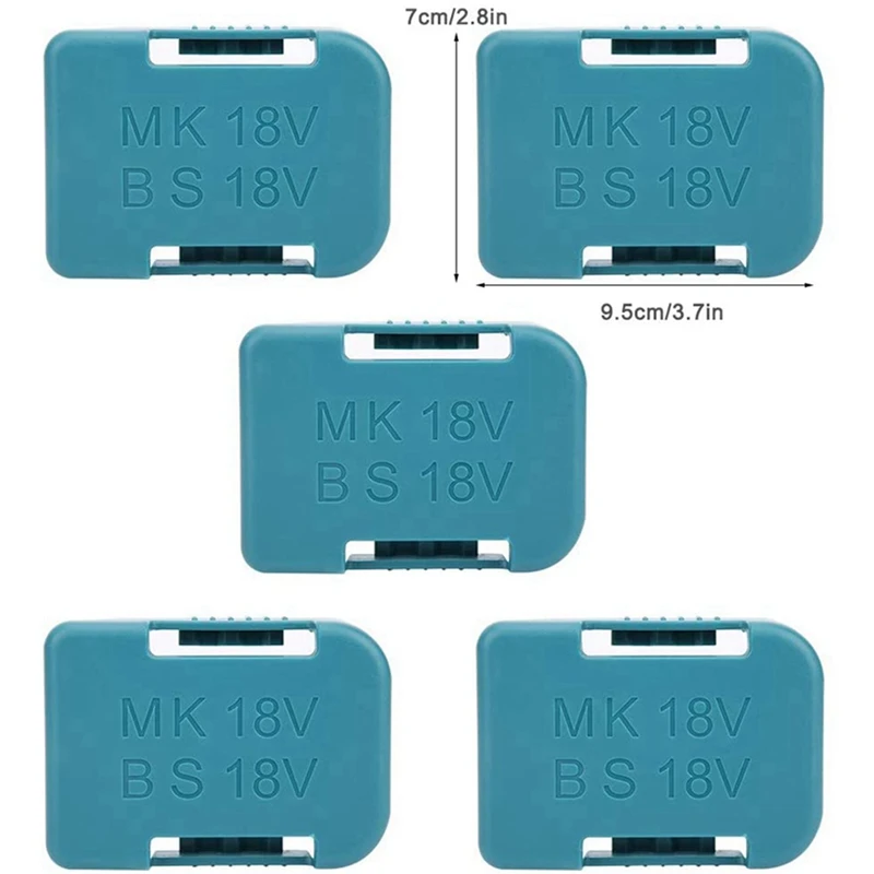 

10Pcs Battery Storage Rack Battery Holder Case for Makita 18V Fixing Devices(Black & Blue)
