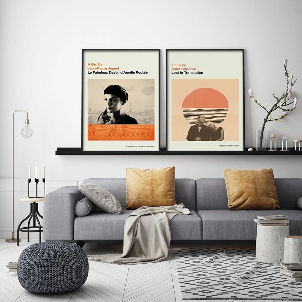 

Wall Art Prints and Posters Vintage Lot style Choose Lost in Translation Movie poster Mid Century Modern Room Home Decoration