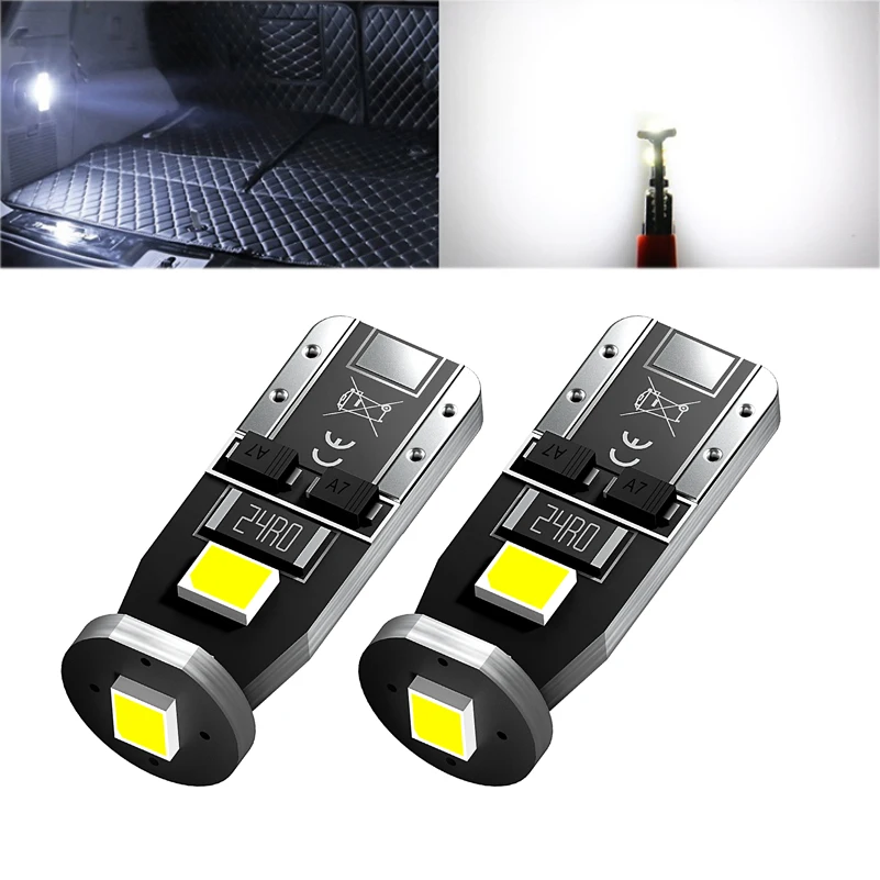 2x T10 W5W Светодиодная лампа LED 194 168 габаритная парковочная для Peugeot 206 407 406 508 308 5008 207