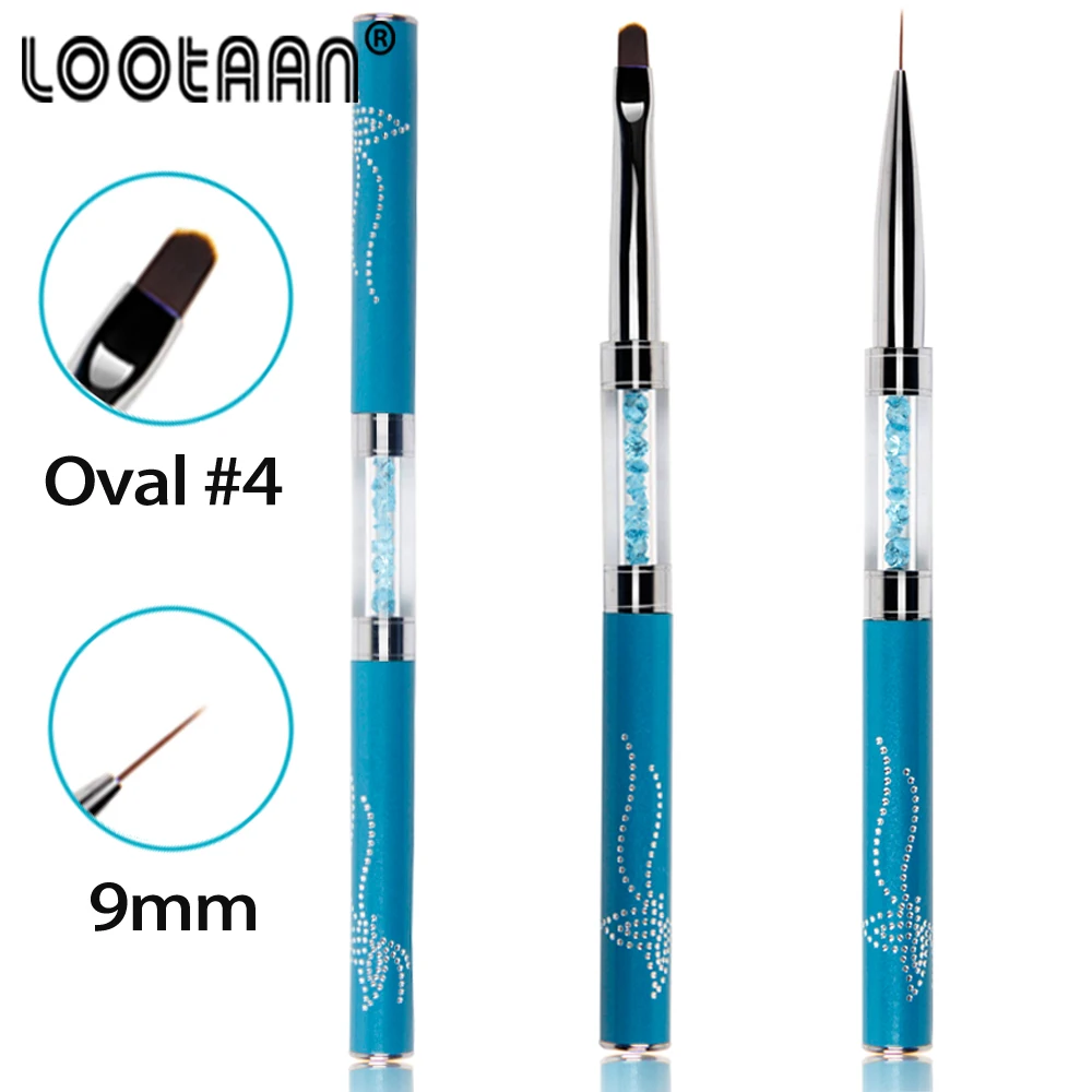 Кисть для рисования с двойной головкой и кристаллами #4 9 мм | Красота здоровье