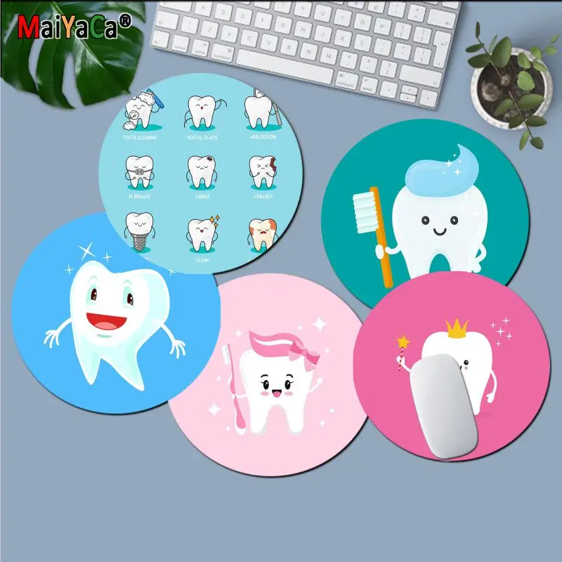 Boy Gift Pad Cute Tooth Natural Rubber Gaming mousepad Desk Mat gaming Mousepad Rug For PC Laptop Notebook