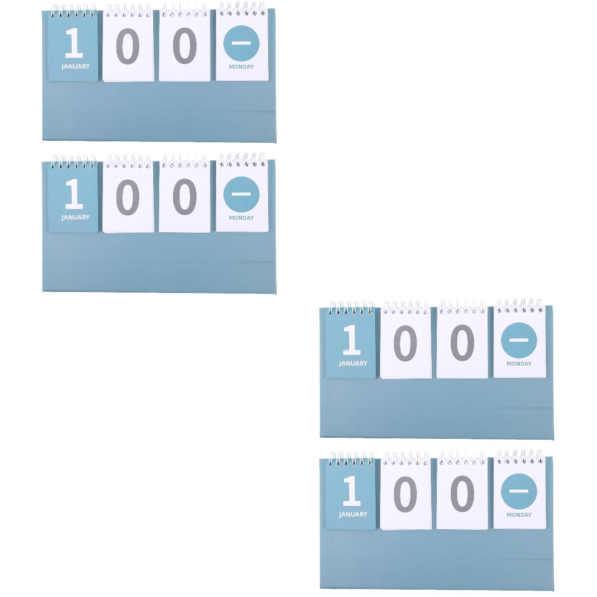

4 pcs Home Calendar Table Planner Desk Calendar Ornament Countdown Calendar